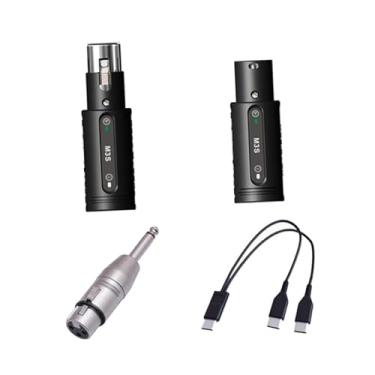 Imagem de Dynwave de microfones de receptor de transmissor de microfones Adaptador de microfones dinâmicos com fio prático para interface de áudio