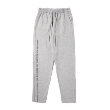 Imagem de Calça Masculina Desayner Moletom Básica Reta Cinza-Masculino