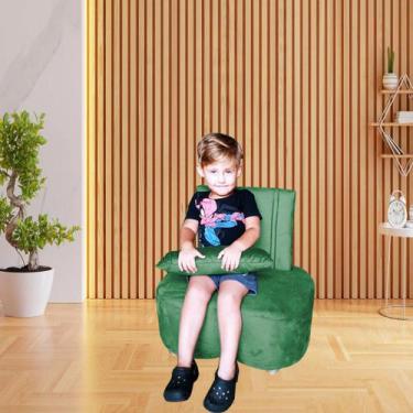 Imagem de Puff Orgânico Luxo Feijão Infantil - B Home Decor , Verde