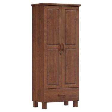 Imagem de Guarda Roupa 2P 1G Madeira Maciça 81 cm 1140 Imbuia Milani Store, Imbu