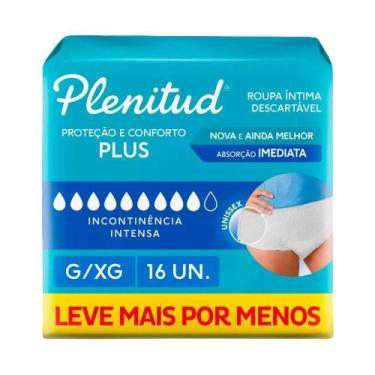 Imagem de Roupa Íntima Descartável Plenitud Protect Plus com 16, G/XG c/16