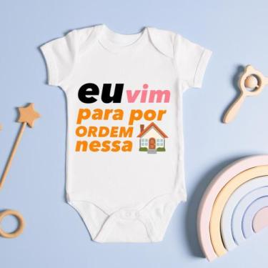 Imagem de Body Personalizado Bebê Eu Vim Para Por Ordem Nessa Casa - ds, G (6 a 