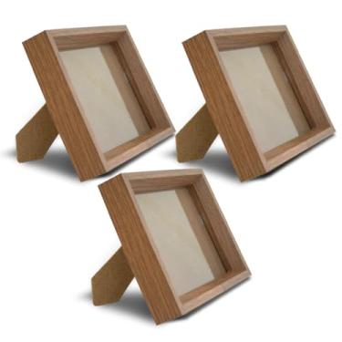 Imagem de KIT 3 Portas-Retrato Vazado Fundo 15x21 Design Moderno e Elegante para Decorar sua Casa ou Escritório (Tabaco)