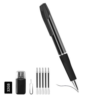 Imagem de HOHOPROV Mini câmera com caneta, câmera de segurança pequena HD 1080p, câmera de babá recarregável de 32 GB