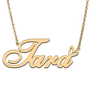 Imagem de RONKAH Colar de nome personalizado personalizado com coração colar de nome personalizado para mulheres colar de moda pessoal melhor presente para menina, mãe, filha, amizade, Natal, aniversário,