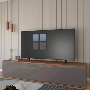 Imagem de Rack para TV Até 60 Polegadas Soul 1,80 2 Portas 1 Gaveta Noce/Cinza Perola - Panorama Móveis