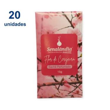 Imagem de Kit 20 Sachê Perfumado Flor Cerejeira Gaveta - Envio Já - Senalândia, 