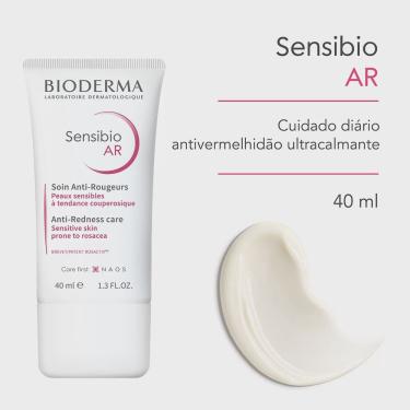 Imagem de Creme hidratante bioderma sensibio ar cuidado diário antivermelhidão ultracalmante para peles sensív