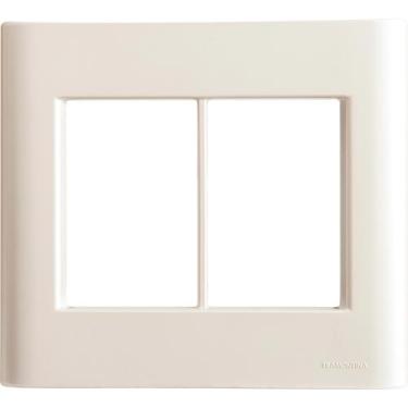 Imagem de Placa 6 Postos 4x4 Tramontina Giz Pérola sem Suporte