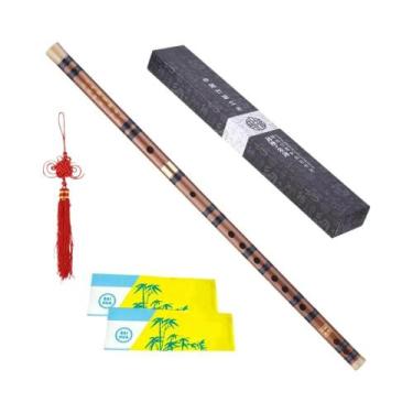 Imagem de Flauta Dizi De Bambu Amargo Artesanal, Chave C/d/g, Instrumento Musica