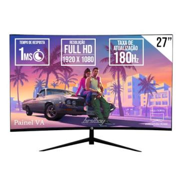 Imagem de MONITOR CURVO LED GAMER BRAZILPC 27polegada FULL HD 180HZ PRETO