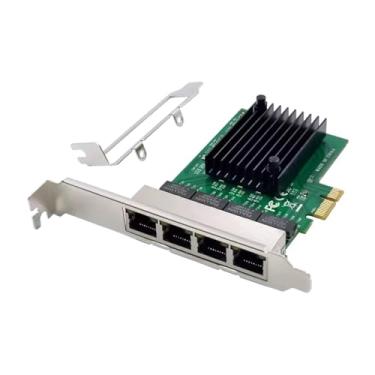 Imagem de Placa adaptador de rede RJ45 Gigabit Ethernet PCI-E X1 de 4 portas RTL8111F e ASM1184E Chips Ethernet LAN NIC Card