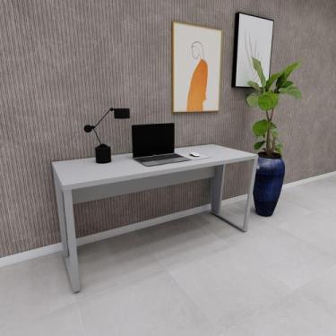 Imagem de Escrivaninha Escritório 150cm x 60cm Pés Metal Cinza F5 - F5 Office G,