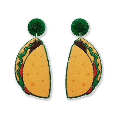 Imagem de Brincos Cinco De Mayo para mulheres, chapéu de cavalo Fiesta, cacto, violão, pimentão, brinco com pingente de gota de acrílico para roupa de festival mexicano, One size, Liga de aço, Sem pedra