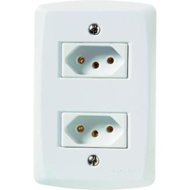 Imagem de Tramontina Conjunto 2 Tomadas 2P+T 20 A 250 V 4x2 Lux2 Branco