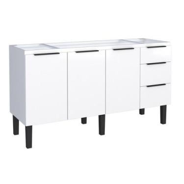 Imagem de Gabinete de Cozinha em Aço Branco 153cm Jupiter Cozimax