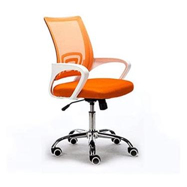 Imagem de LILINWAN Cadeira de mesa de escritório em casa cadeira Er Net cadeira de escritório cadeira de mesa de elevação cadeira giratória encosto médio L suporte almofada assento cadeira de jogo de trabalho