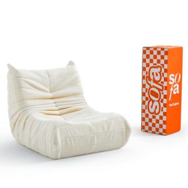 Imagem de Poltrona Puff Retro Modular 1973 em Boucle – Sofá na Caixa (Linho)