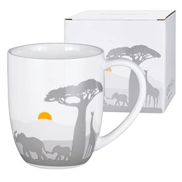 Imagem de ToCooTo Caneca de café de cerâmica de elefante, feita à mão, caneca de chá de porcelana de 400 ml, novidade animal, canecas de café para mulheres e homens, festas de inauguração de casa, presentes de