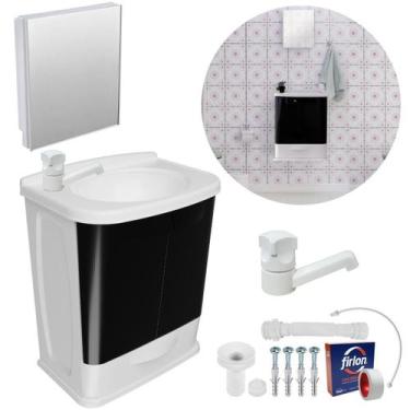 Imagem de Gabinete 2 Portas Suspenso Banheiro Lavatório + Armário + - Astra