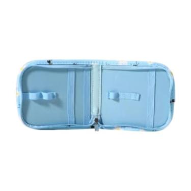 Imagem de Nishiyuenyi Costura de suprimentos de saco de bolsa de viagem Organizador da caixa de crochê de crochê para tricô de linhas pino, Abelha Azul