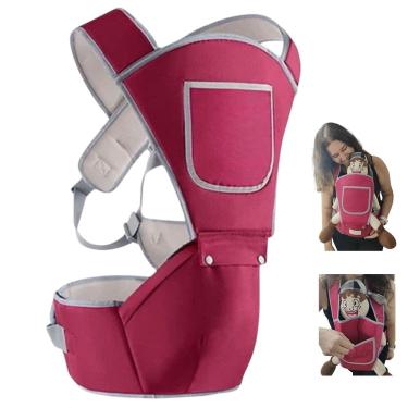 Imagem de Canguru Carregador Bebe Criança Alça Ajustavel Bolso Resistente Viagem Passeio Confortavel Seguro Praticidade Suporte
