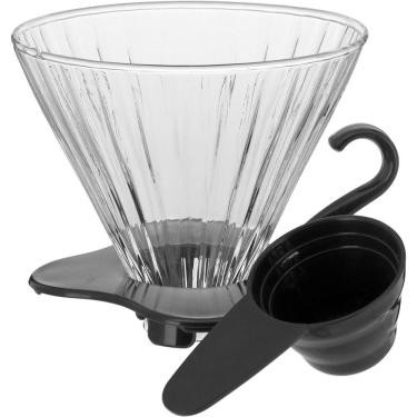 Imagem de Suporte Filtro Café 10X11X11Cm Borosilicato Transp Com Acessorio