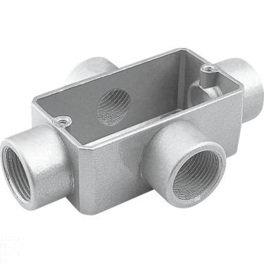 Imagem de Condulete Fixo 2" Tipo "x" - Com Tampa / Rosca Bsp / Sem Pintura Tramontina