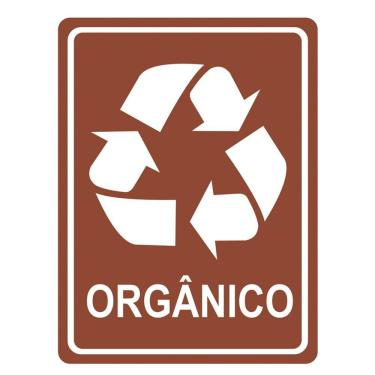 Imagem de Adesivo Lixo Orgânico 1 Unidade 20cmx15cm Cor Marrom