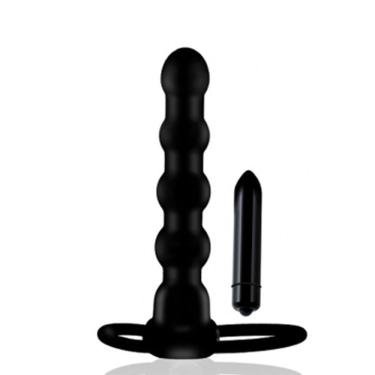Imagem de Anel Companheiro Com Penetrador Escalonado E Vibração - Lovetoy - Cor: Preto