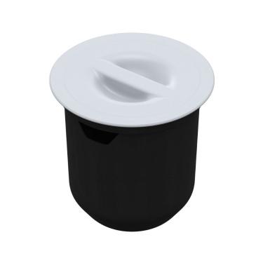 Imagem de Lixeira Arquitech De Embutir 8l Redonda Branca