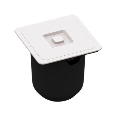 Imagem de Lixeira Arquitech De Embutir 8l Quadrada Branca