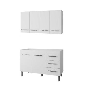 Imagem de Kit de Cozinha com Aéreo 120m Mara e Balcão para Pia 120m Bianca Sem T