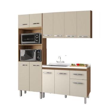 Imagem de Jogo de Cozinha Modulada 180m 3 peças com Balcão de Pia 120m Sem Tampo