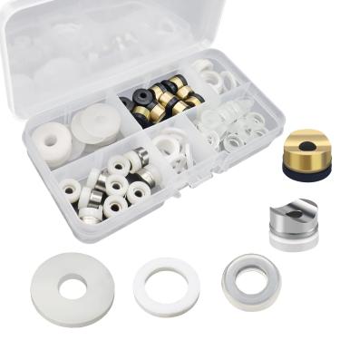 Imagem de TUDUD 50 Peças De Juntas Para Pulverizador Tinta Sem Ar, Pontas Vedação, Espaçadores Planos Nylon, Acessórios Silicone E Hastes Extensão Pistola Pulverização