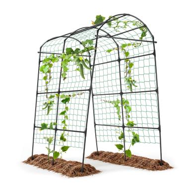 Imagem de yotoworth Treliça De Arco Jardim Para Plantas Trepadeiras Ao Ar Livre, Suporte Pepino Extra Alto 2,13 M, Pérgola Tomate, Feijão, Vegetais Quintal, Preta