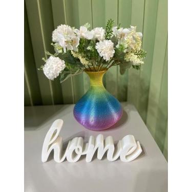 Imagem de Vaso Decorativo Boho Chic sortido Plástico Flores Artificiais Enfeite 