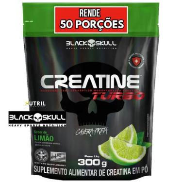 Imagem de Creatina Monohidratada TURBO Refil Black Skull 300g - Creatine p/ Ener