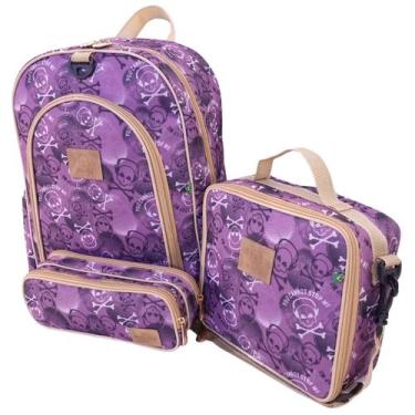 Imagem de Kit Mochila Escolar Infantil Completo Menina Menino Bolsa - Miellu Bol