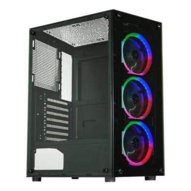 Imagem de Gabinete Gamer 30C5 Painel Vidro c/3fan AAFAF1 colorido - K-mex