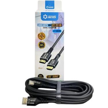 Imagem de Cabo Hdmi 5m 8k 60hz Ultra Hd Gold 2.1 E 4k 120hz 5 Metros - It-Blue