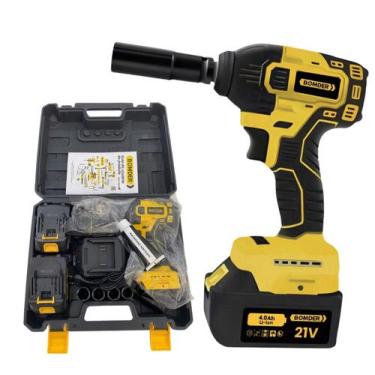 Imagem de Chave Impacto 2 Baterias 21v Parafusadeira E Furadeira 3 em 1 Presente