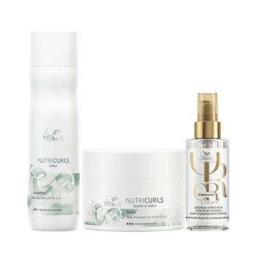 Imagem de Wella Nutricurls Sh 250ml + Masc 150ml + Oleo Light 100ml - Wella prof