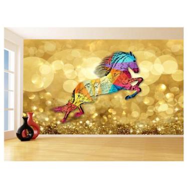 Imagem de Papel De Parede 3D Animais Pop Art Cavalo Cores 3,5M Pxa330 - Você Dec