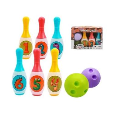 Imagem de Conjunto De Boliche Infantil Número Animal Aprendizagem Brinquedo Educ