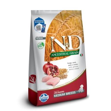 Imagem de N&D Ancestral para Cães Filhotes de Raças Médias Sabor Frango, Romã, Aveia e Cevada 2,5Kg