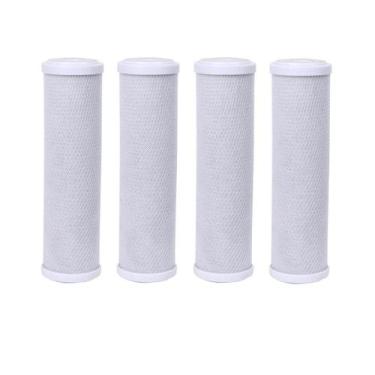 Imagem de Kit 4 Refil Filtro 9.3/4 Carbon Block Carvão Ativado com TNT - AQUAPLU