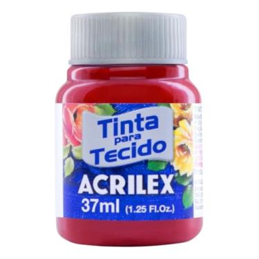 Imagem de Tinta Para Tecido Fosca Acrilex 37ml 1 Unidade Artesanato Fixação Frio Alta Cobertura – Fixação a Frio e Alta Cobertura Com Acabamento Fosco, Este Kit É A Escolha Perfeita Para Quem Busca Qualidade (Vermelho Escarlate 508)