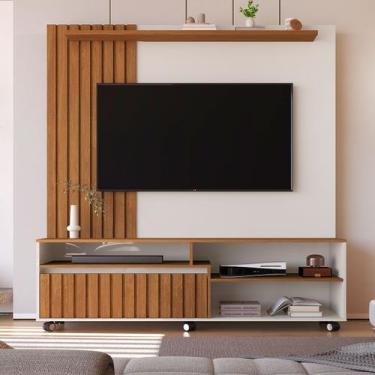 Imagem de Estante para TV Até 65 Polegadas Havana 1 Gaveta Ripado Off White/Frei