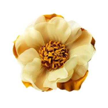 Imagem de A-yeite Broches de flores grandes coloridos para mulheres tecido de cetim delicado broches de camélia clipes de xale clipes de bico de pato vestido saia cachecol chapéu roupas joias, Metal, Sem Pedra